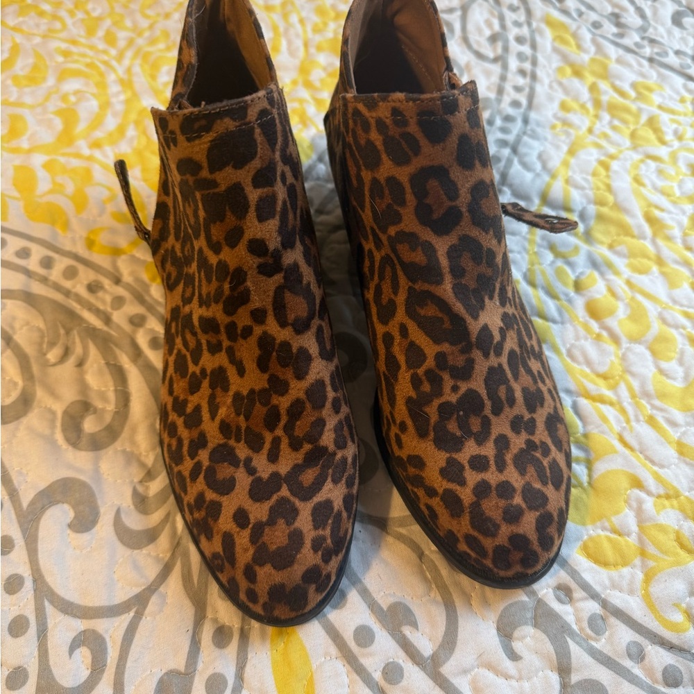 Leopard Print Ankle Boots